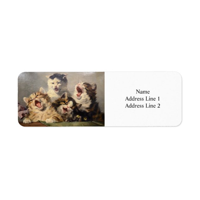 Étiquette Symphonie de chatons par Julius Adam II (Devant)