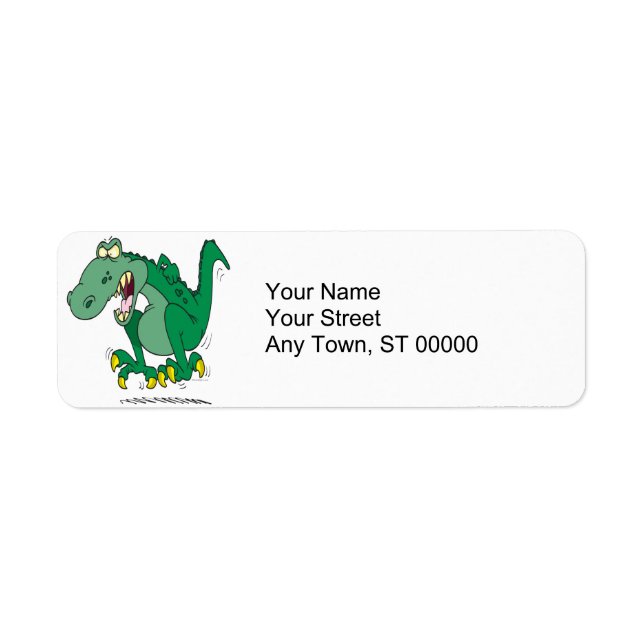 Étiquette t-rex dino tantrum en colère (Devant)