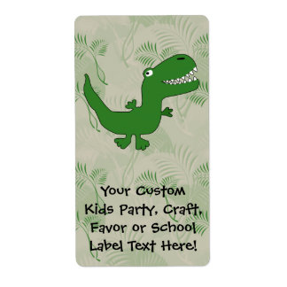 Étiquette T-Rex Tyrannosaurus Rex Dinosaur Cartoon Enfants G