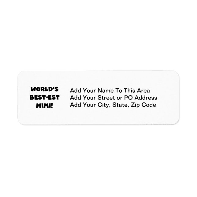 Étiquette T-shirts et cadeau noirs des textes Mimi du (Devant)