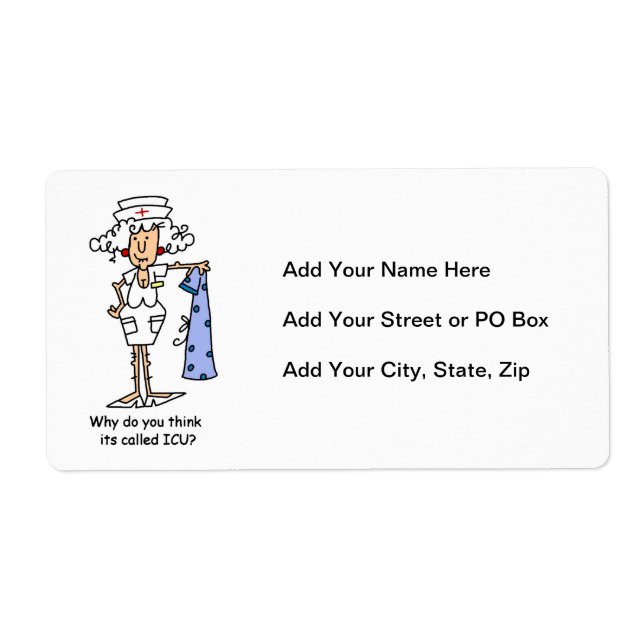 Étiquette T-shirts et cadeaux amusants de l'ICU Nurse (Devant)