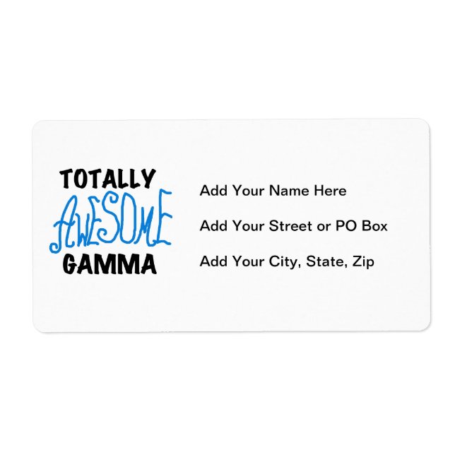 Étiquette T-shirts et cadeaux bleus gamma totalement (Devant)