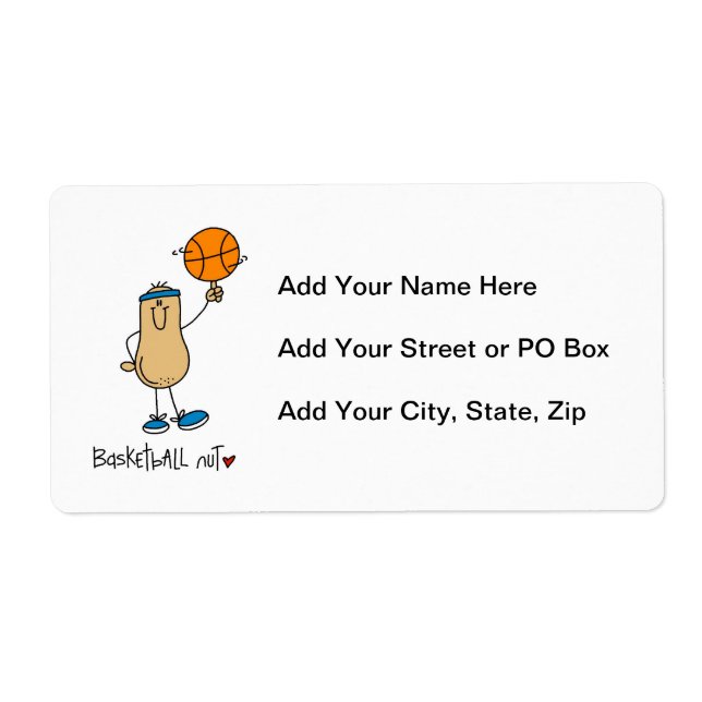 Étiquette T-shirts et cadeaux de basket-ball (Devant)