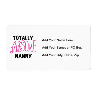 Étiquette T-shirts et cadeaux rose Nanny absolument géniaux