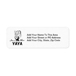 Étiquette T-shirts et cadeaux Yaya Yaya souriants