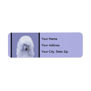 Étiquette Tableau blanc standard de caniche - Art original d