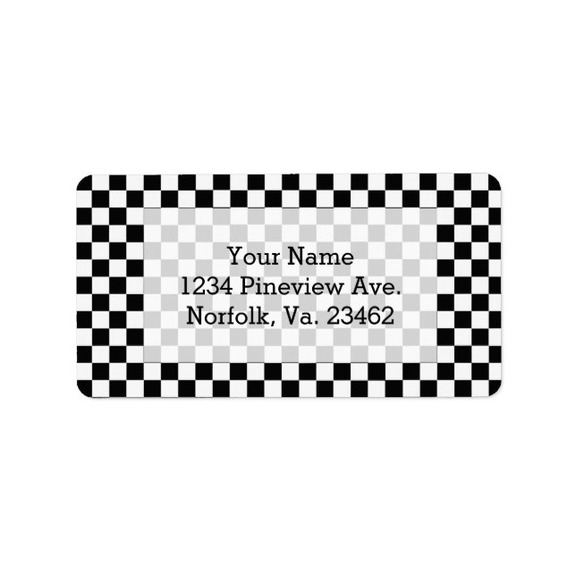 Étiquette Tableau de bord classique noir et blanc par STaylo (Devant)