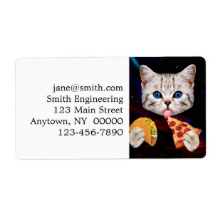Étiquette Taco, Chat et pizza