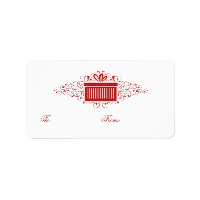 Étiquette Tag Cadeau Cadeau Présente Étiquettes, Rouge (Devant)