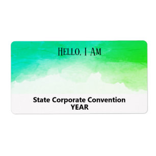 Étiquette Tag de nom de papier de groupe personnalisé Turquo