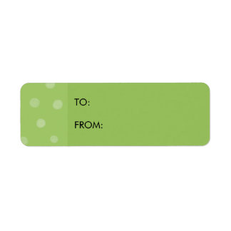 Étiquette Tag de petit cadeau avec points peints vert