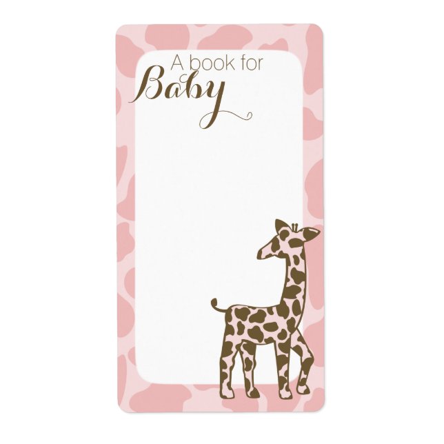 Étiquette Tags du livre Giraffe rose (Devant)