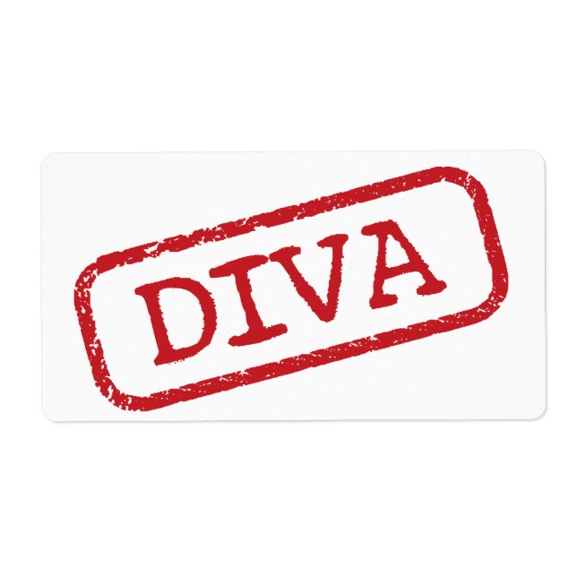 Étiquette Tamponner "DIVA" (Devant)