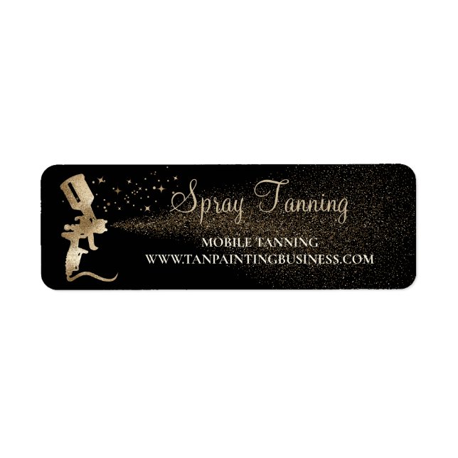 Étiquette Tanning Spray Airbrush Gold (Devant)