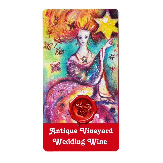 ÉTIQUETTE TAROTS OF THE LOST SHADOWS /THE STAR WEDDING WINE (Devant)