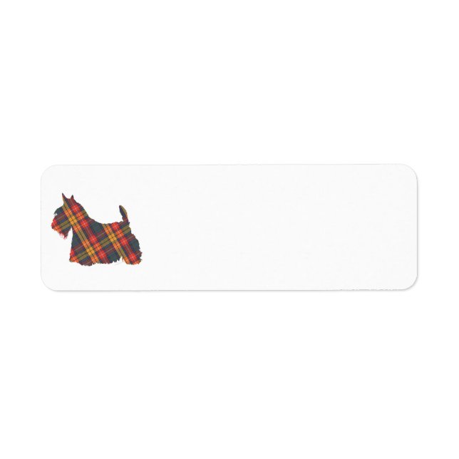 Étiquette Tartan Buchanan du Terrier Écossais (Devant)