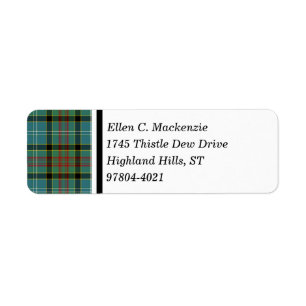 Étiquette Tartan de secteur de Paisley Ecosse