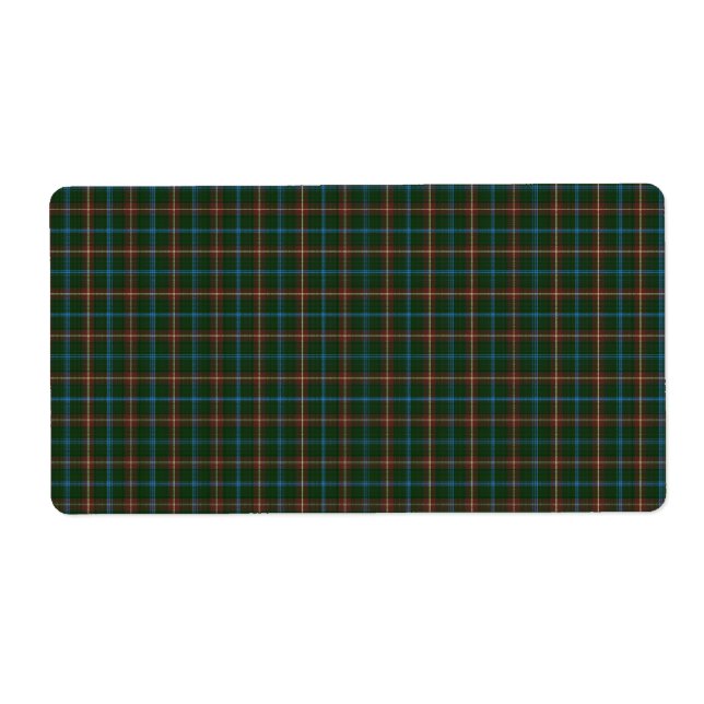 Étiquette tartan du Manitoba (Devant)
