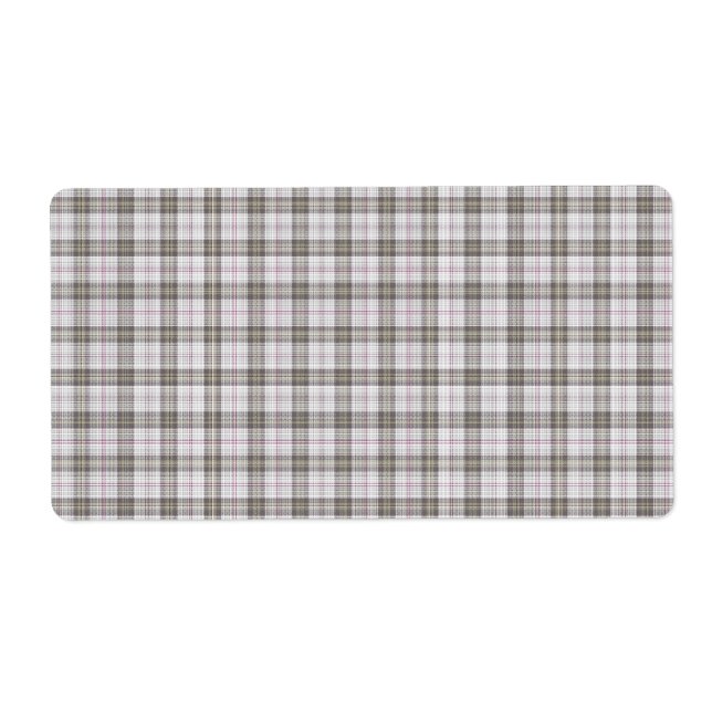 Étiquette Tartan gris mode (Devant)