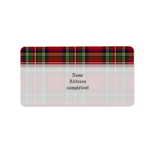 Étiquette Tartan/rouge de Stewart de clan de PixDezines+vert
