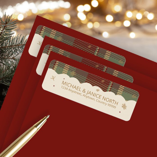 Étiquette Tartan Trim Christmas Border ID1141A (Créateur téléchargé)