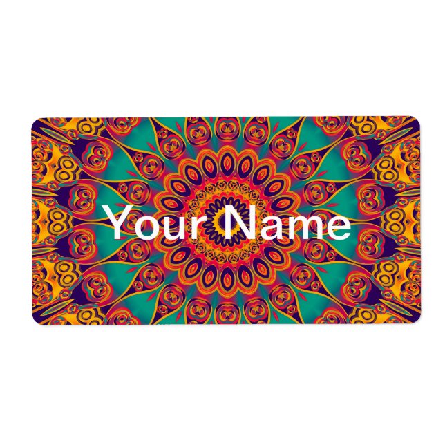 Étiquette Tattoo Kaleidoscope Fractal (Devant)