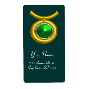 ÉTIQUETTE TAURUS / EMERALD VERT OR ZODIAC ANNIVERSAIRE JEWEL