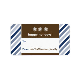 Étiquette {TBA} Étiquette-cadeau de Noël de Noël (marine)