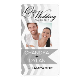 Étiquette ::TBA :: Ombre Chevron Style! argent Vin Photo