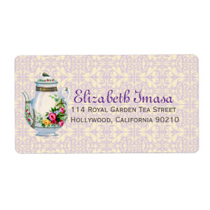 Étiquette Tea Party Vintage violet