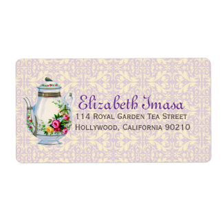 Étiquette Tea Party Vintage violet