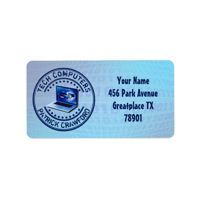 Étiquette Technicien De Réparation De Service Informatique O (Devant)