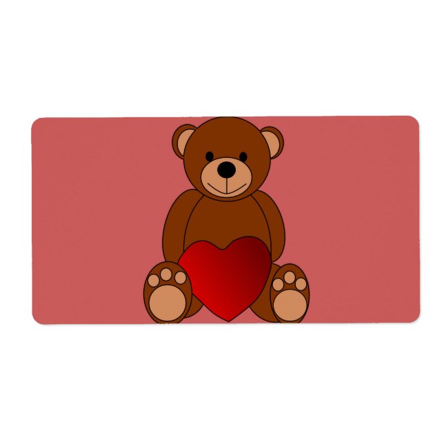 Étiquette Teddy Love (Devant)