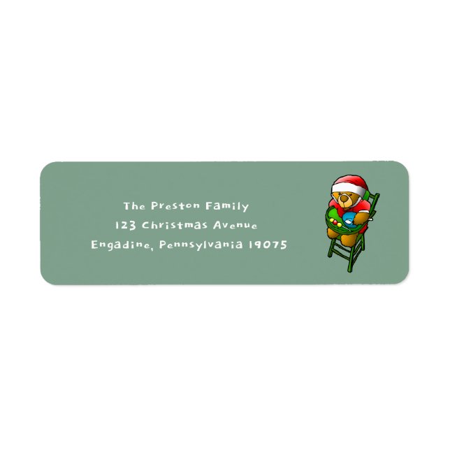 Étiquette Teddys de Noël (Devant)