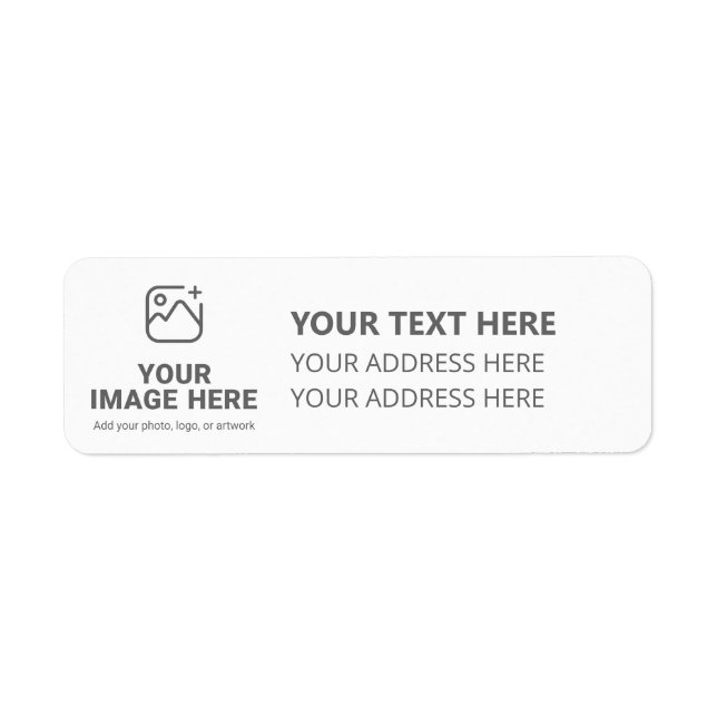 Étiquette Téléchargez votre image et votre texte (Devant)