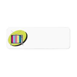 Étiquette télévision rétro