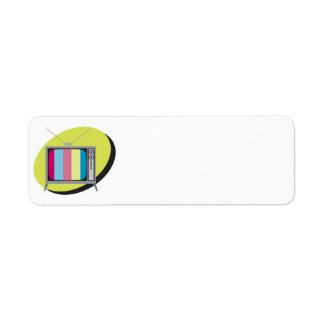 Étiquette télévision rétro