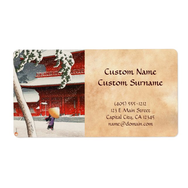 Étiquette Temple Zôjô-ji à Shiba Vingt vues de Tokyo (Devant)