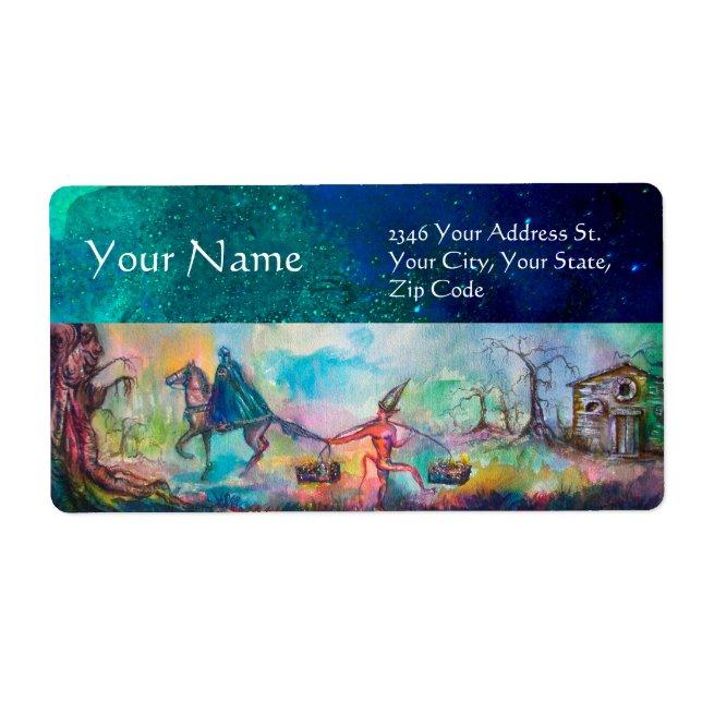 Étiquette TEMPTATION Chevalier foncé et le trésor du diable, (Devant)