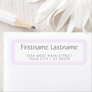 Étiquette Tendance Chic Blanc Simple Typographie Script