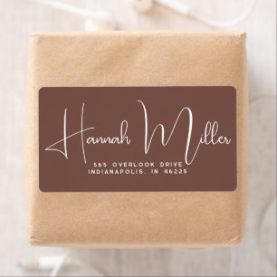 Étiquette Terracotta moderne Élégant minimaliste