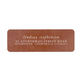 Étiquette Terracotta rouille Orange Texture Boho été