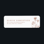 Étiquette Terracotta Rustic Floral Fall Fleur sauvage Adress<br><div class="desc">Simple minimaliste Élégant Terracotta Mariage moderne Étiquette de adresse avec fleurs sauvages. S'il vous plaît trouver d'autres modèles et variantes correspondants de mon magasin. Et n'hésitez pas à me contacter pour plus de personnalisation ou de correspondance d'articles.</div>