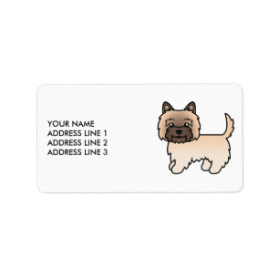 Étiquette Terrier Cairn Wheaten Chien de Dessin Animé Mignon