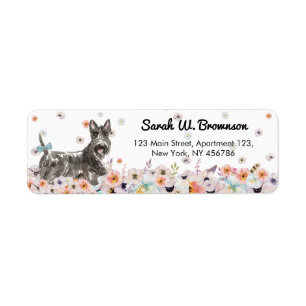 Étiquette Térrier Écossais Aberdeenie Dog