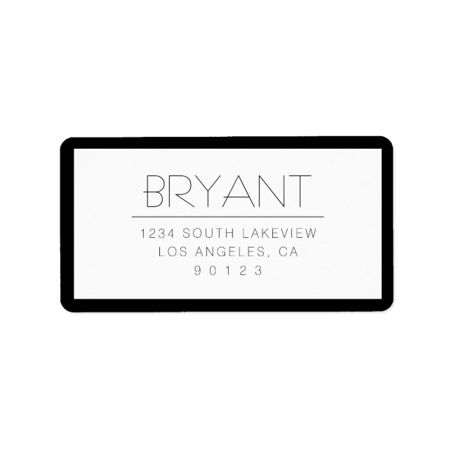 Étiquette Texte évolutif avec bordure (Devant)