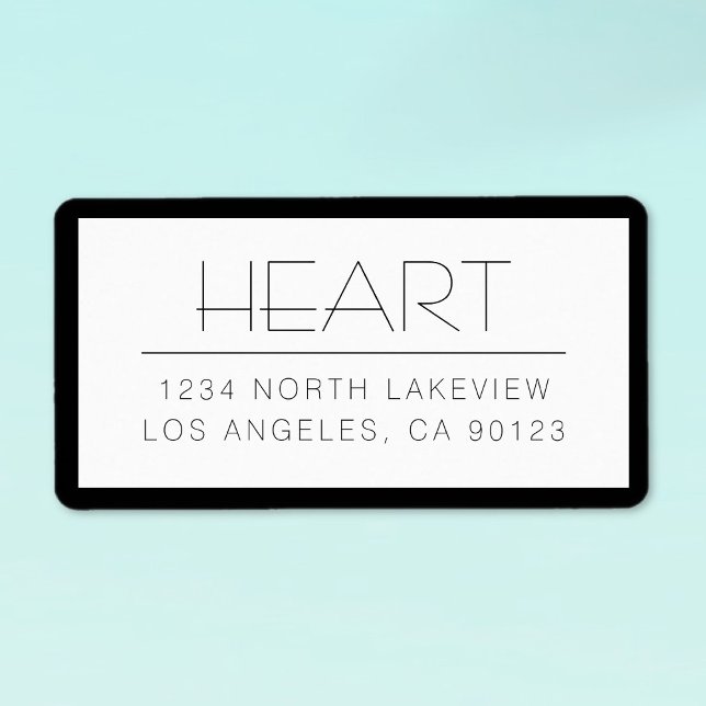 Étiquette Texte personnalisable élégant avec bordure (Créateur téléchargé)