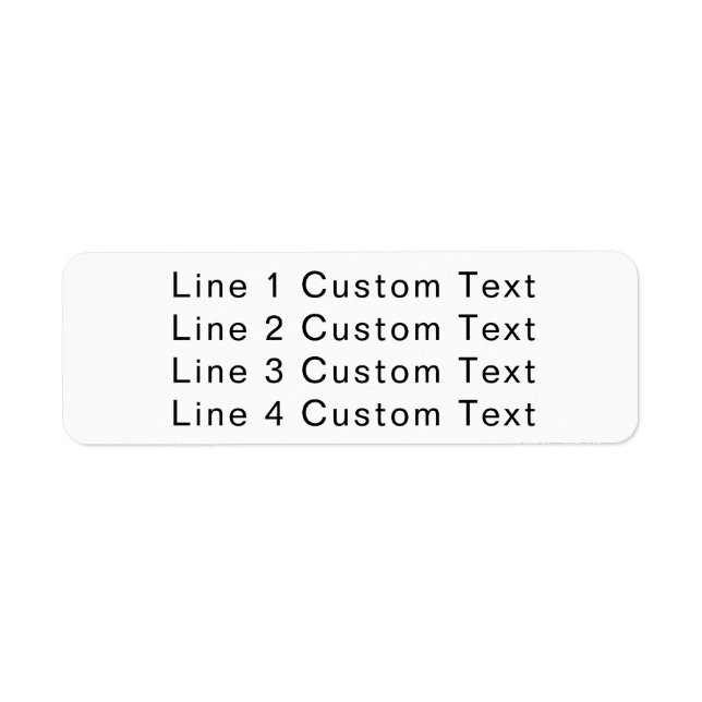 Étiquette Texte personnalisé traditionnel 4 lignes de série (Devant)