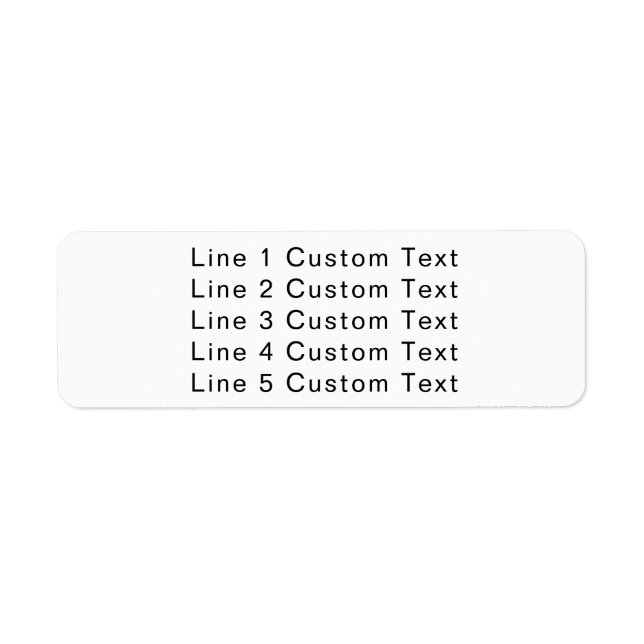 Étiquette Texte personnalisé traditionnel sur 5 lignes de sé (Devant)