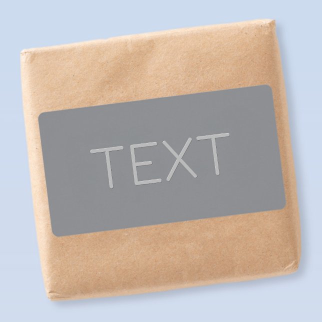 Étiquette Texte simple d'apparence tridimensionnelle | Gris (Créateur téléchargé)